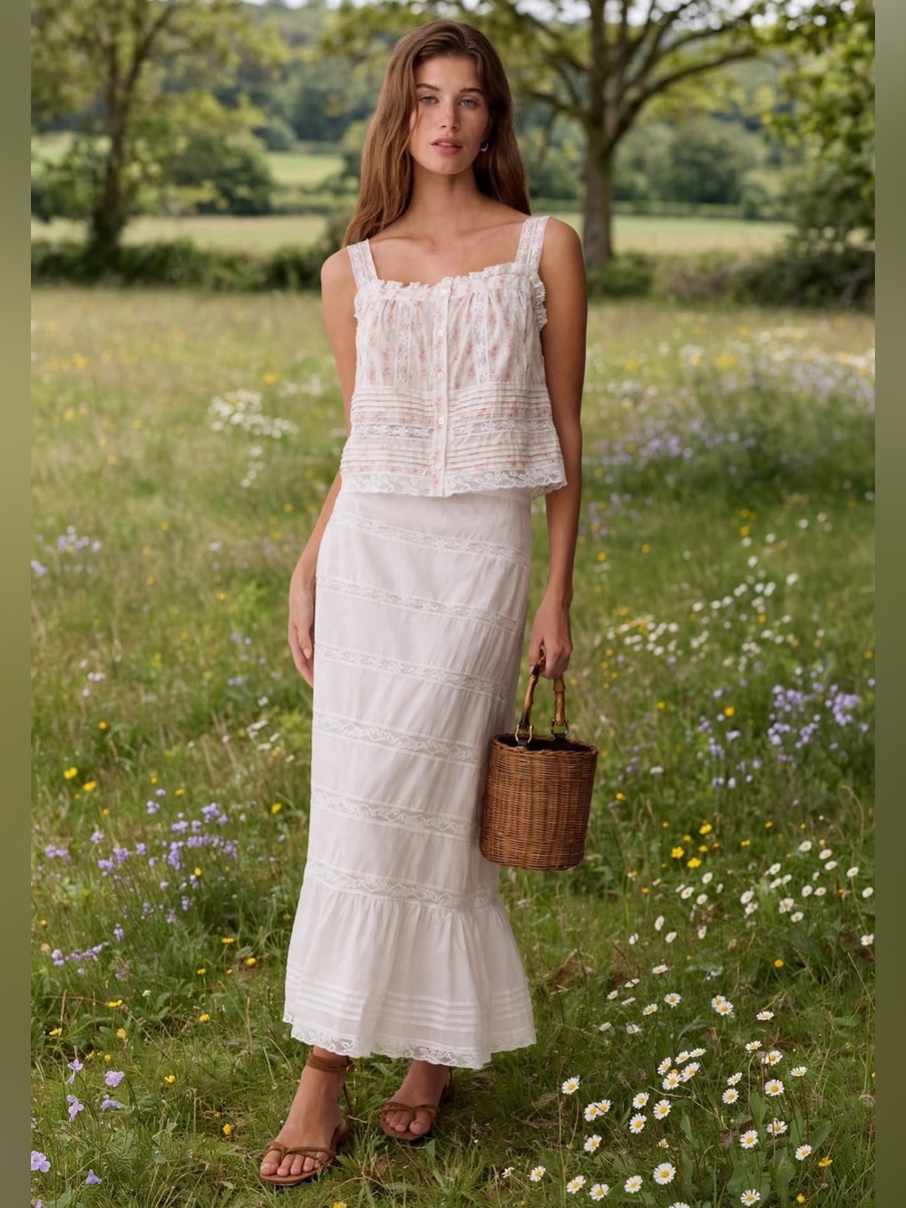 Few Moda sorella Madeleine Cotton and lace  Skirt Sz 4.